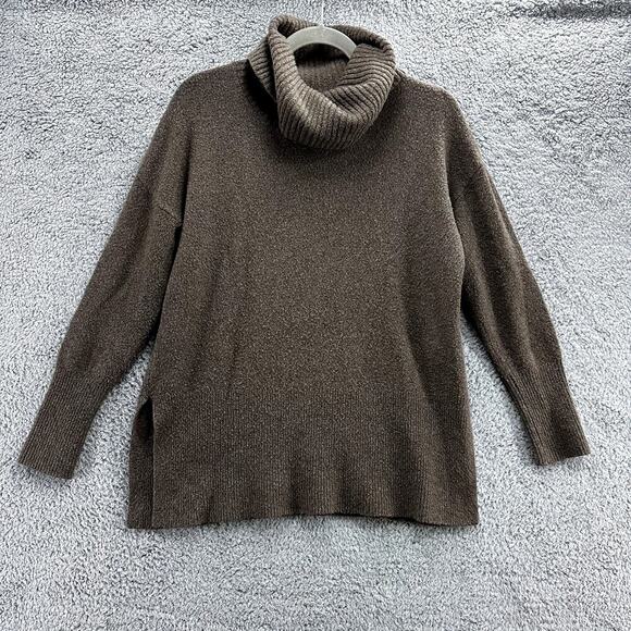 Nanette Lepore Oversized Small Wool Blend Sweater Brown Turtleneck Quiet Luxury‎ - Picture 1 of 9